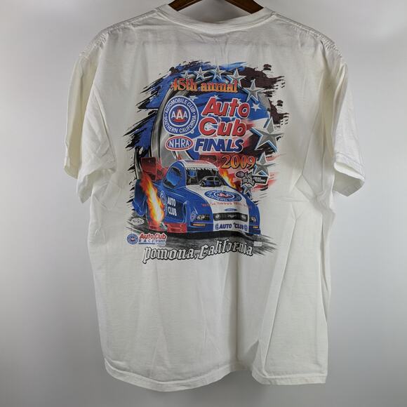2009 Mens Drag Racing Large T-Shirt 45th AAA Auto Club Finals NHRA Full Throttle - Picture 2 of 8